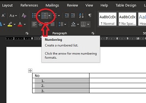 Cara Membuat Nomor Otomatis di Tabel Microsoft Word